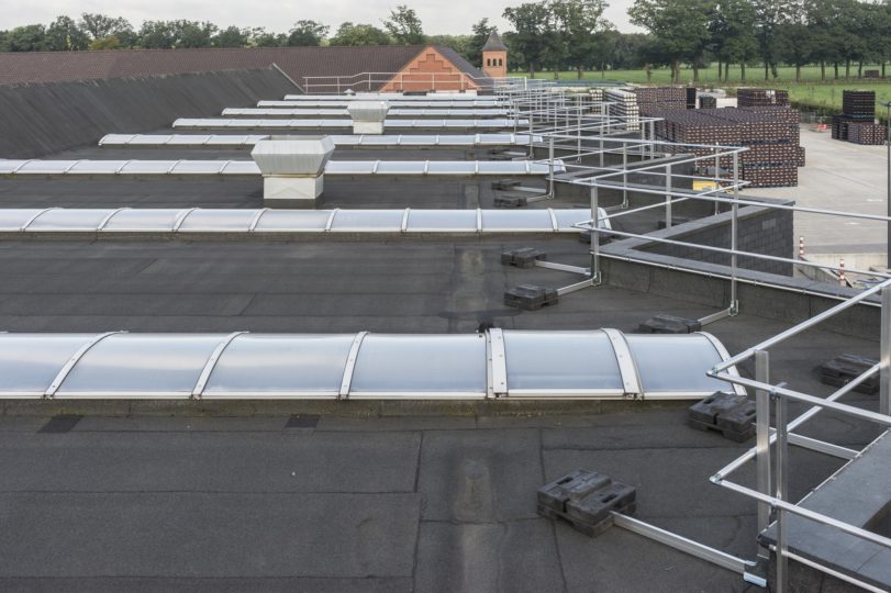 hekwerk op plat dak brouwerij westmalle