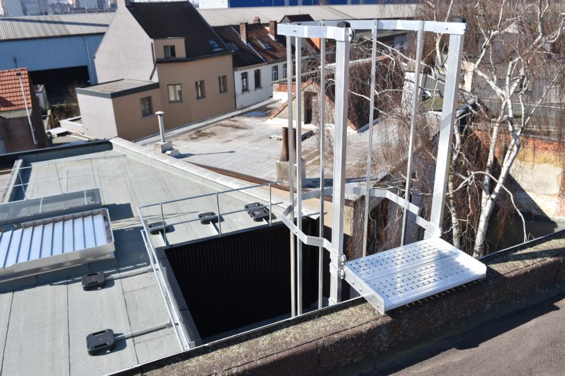 hekwerk op plat dak brouwerij westmalle
