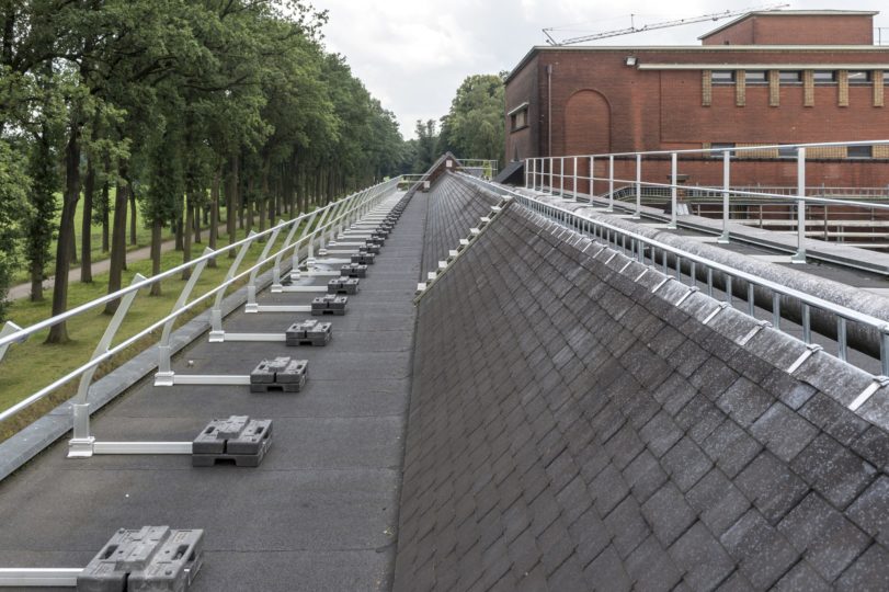 hekwerk op plat dak brouwerij westmalle