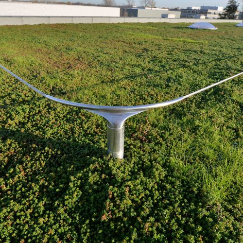 leeflijn op plat groendak